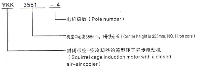 YKK系列(H355-1000)高压YJTG-160M2-8A/5.5KW三相异步电机西安泰富西玛电机型号说明